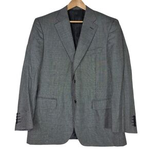 Canali x Holt Renfrew Micro plaid B&W Blazer
